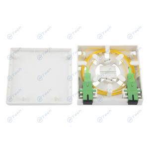 2 Port FTTH Termination Box , SC/UPC Fiber Splitter Box Capacity 1-2 Cores