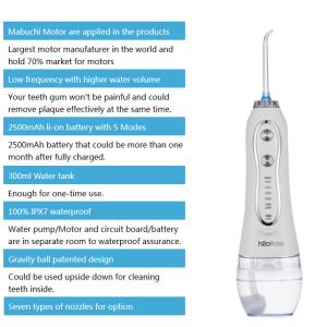 China Electric Portable Rechargeable Water Flossers Cordless For Teeth factory
