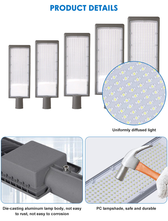 Outdoor Waterproof Ip66 Die-Casting Aluminum Street Lights SMD2835 LED