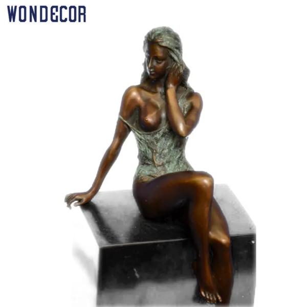 3D Bronze Statues Sculpture Customizable Color Lady Bronze Statue