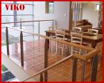 Steel Cable Stair VK79SC Carbon Steel Powder-coate Aluminum Treed Beech Wooden