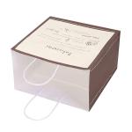 CMYK Cafe White Takeaway Paper Bags 10x5x13 Kraft Bags With Handles