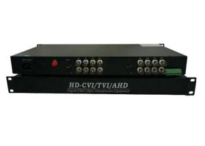 China AHD / CVI / TVI 1080P 720P Fiber Video Transceiver 16ch Video to Fiber RS485 factory