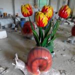 122thcanton fair customize size fiberglass large lotus flower model as