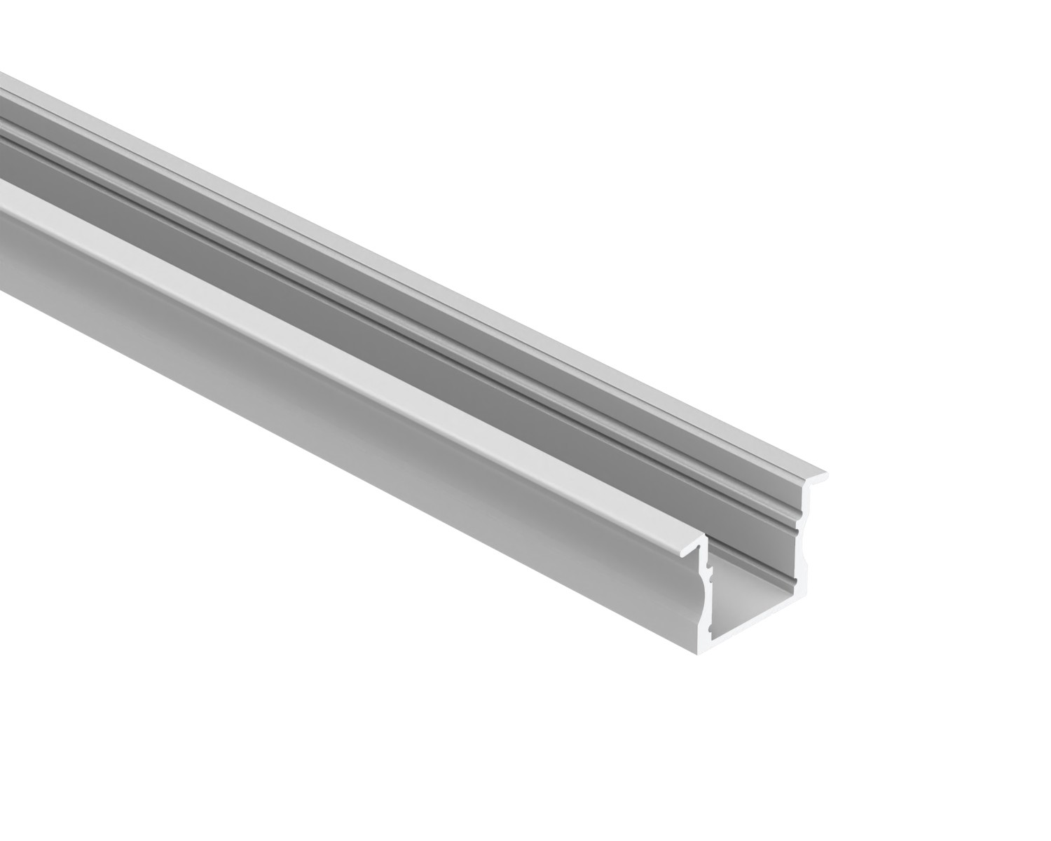 Standard 2m 2.5m Recessed Aluminum LED Profile With PC Cover