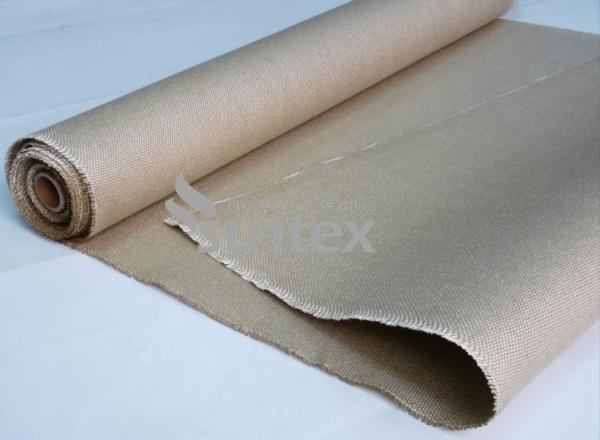 Abrasion Resistant Vermiculite Coated Fiberglass Fabric For Removable Insulation