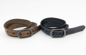 China 2.2cm Width Women'S Fashion Leather Belts With Skiving Line Along To Stitching factory