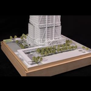 1/300 CIMC Office Building White Model Realistic Architectural Physical Model