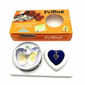 China Friend Series Color Box Love Pearl Necklace Gift Box With Fashion Cage Pendant for Promotion Gift factory