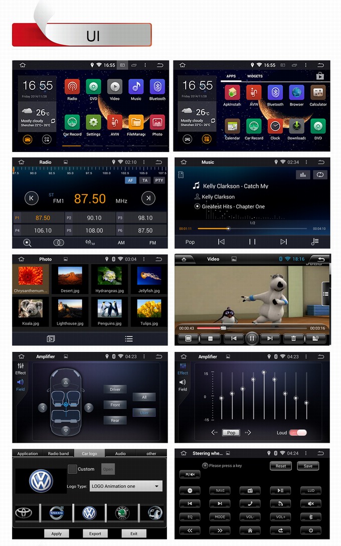 Ouchuangbo Car Radio DVD Bluetooth USB 3G Wifi for Hyundai Santana Fe /Matrix /Lavita Andr