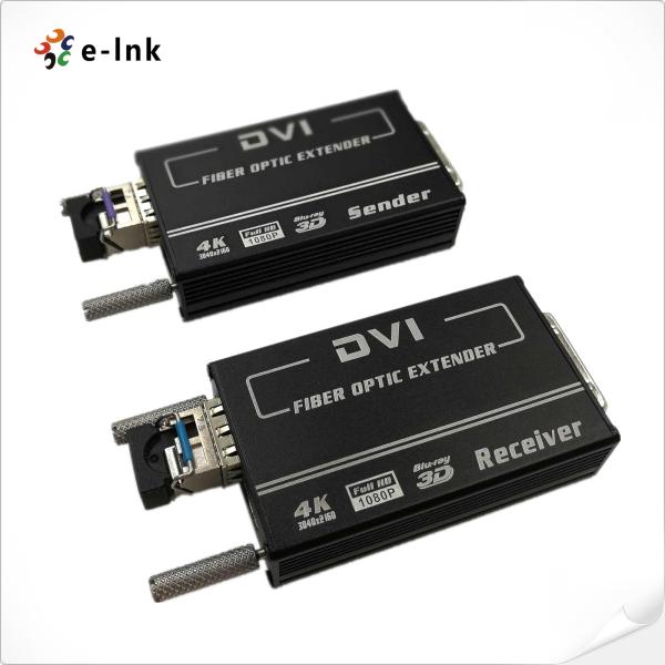 China Mini 4K DVI Fiber Transceiver 300m MM Auto EDID HDMI 1.4 Support for UHD Signal factory