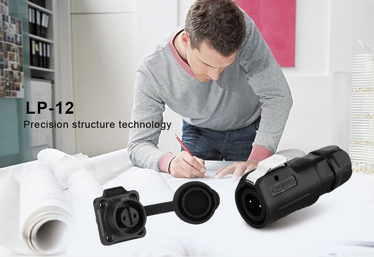 CNLINKO M12 Power Adapters Plug Socket 2 Pin Extension Wire Metal Circular DC Connector Waterproof IP68 for Led Lighting