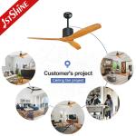 Office 48 Inch Modern Wood Ceiling Fan Pure Copper Motor DC