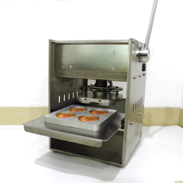 Manual Boba Plastic Cup Lid Sealing Machine Oripack Tray Sealers 4 Holes