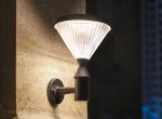 Diamond Cover Solar Wall Lights Outdoor Waterproof Solar Modern Style Simple