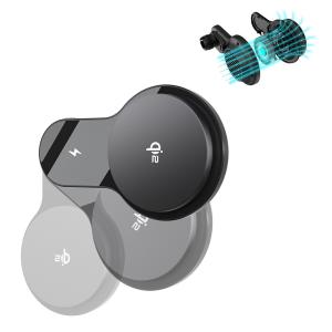China 16 Magnets Strong Magnetic Suction Iphone Wireless Charger Ultra-Thin Fan Cooling Car Phone Holder factory