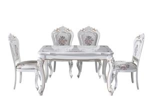 China 80cmx130cmx75cm White Marble Top Dining Table factory