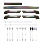 Dynamic Rainbow Symphony Ambient Light for 2010+ Toyota Prado Wood Effect Button