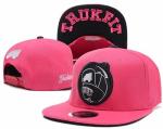 Cotton Poly Flat Bill Trucker Baseball Caps , 3D Embroidering Logo Pink Snapback