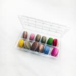 12 cells plastic macaron tray clamshell packaging