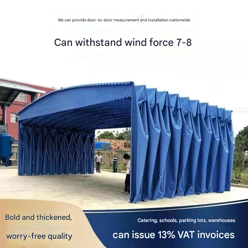 Galvanized Steel Electric Push-Pull Shed for Easy Assembly and Disassembly in Open Field Storage Requirements