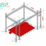 Aluminum Square Spigot Flat Roof Truss System For Exhibition