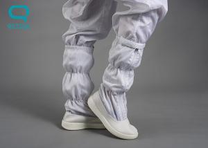 China ESD 0.5cm Mesh Stripe Cleanroom Boots Anti Static Dust Free factory