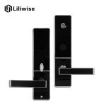 Rfid Electronic Hotel Door Locks Zinc Alloy 310 * 72mm Low Voltage Warning