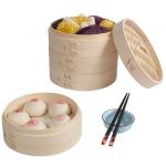 Customized Logo Acceptable Bamboo Steamer Basket Food Grade Food Dumplings