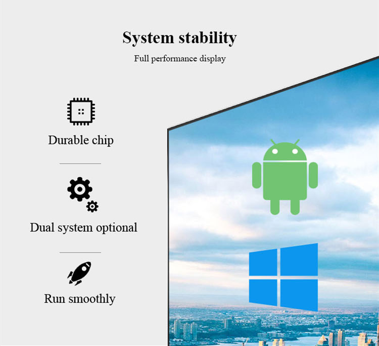 43Inch Standalone Lcd Touch Screen RK3288 OS 7.1 System Ultra Slim Cloud Management Smart Digital Signage Displays