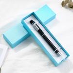 white special paper texture pen box luxury ballpoint pen pack box custom gift