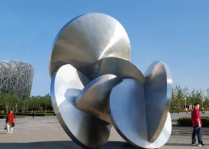 China Modern Decoration Large Outdoor Metal Sculptures All Stainless Steel 316L factory