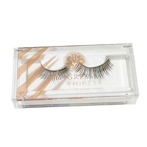 Lash Box Acrylic Display Case Custom Empty Packaging Magnetic Mink Clear