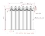 Customized Black Zinc Steel Metal Garrison Fence Panels Maintenance Free