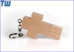 Wooden Cross 8GB USB Flash Drive Free Key Ring Fine Gift for Christmas