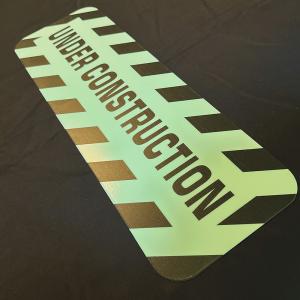 China Photoluminescent Safety Warning Signage Under Construction Signage 200 X 600mm factory