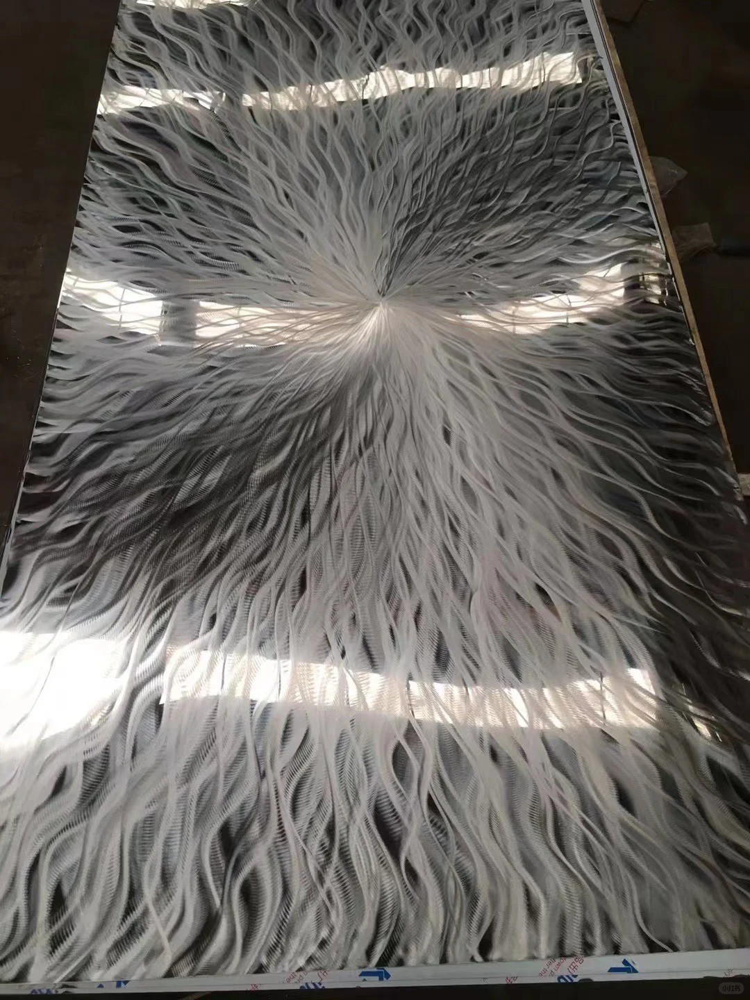 4x8ft Polished Stainless Steel Texture 304 316 Mirror Finish 3D Art Decoration Pattern Stainless Steel Sheet