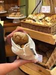 Satin Strings Screen Printing Organic Cotton Bread Drawstring Bag
