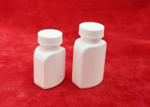 China 61mm Height White Supplement Bottle , Screw Cap Pill Bottle Storage Containers factory