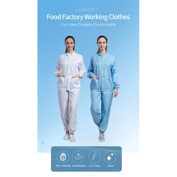 Breathable Fast Food Worker Uniforms Anti-Dust Unisex Sizes S-5XL
