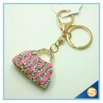 Fashion Rhinestone Handbag Shape Metal Charm Key Chain Bag Hanger Pendant
