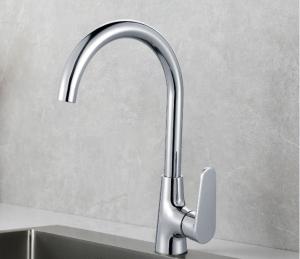China Zinc SUS304 Single Handle Kitchen Faucet High Arc Deck Mounted factory