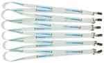 Personalized White Nylon Lanyard Strap Promotional Products Silkscreen Printing