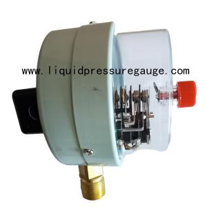 China Magnetic 4 Inch 350psi Electric Contact Pressure Gauge 1/2&quot; NPT factory