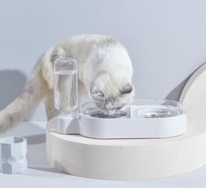 China Ceramic Pet Feeder Bowls Set 15 Degree Tilted Platform For Water Food factory