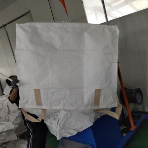 China Breathable Jumbo FIBC Bulk Bags White Color One Ton Big Bags For Floor Tile Packing factory