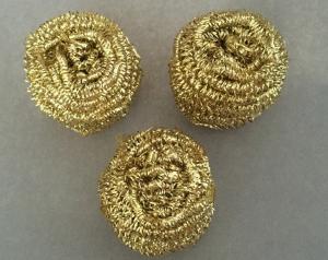 China Kitchen Cleaning Brass Scouring Pads Durable Protecting Hands From Being Hurt factory