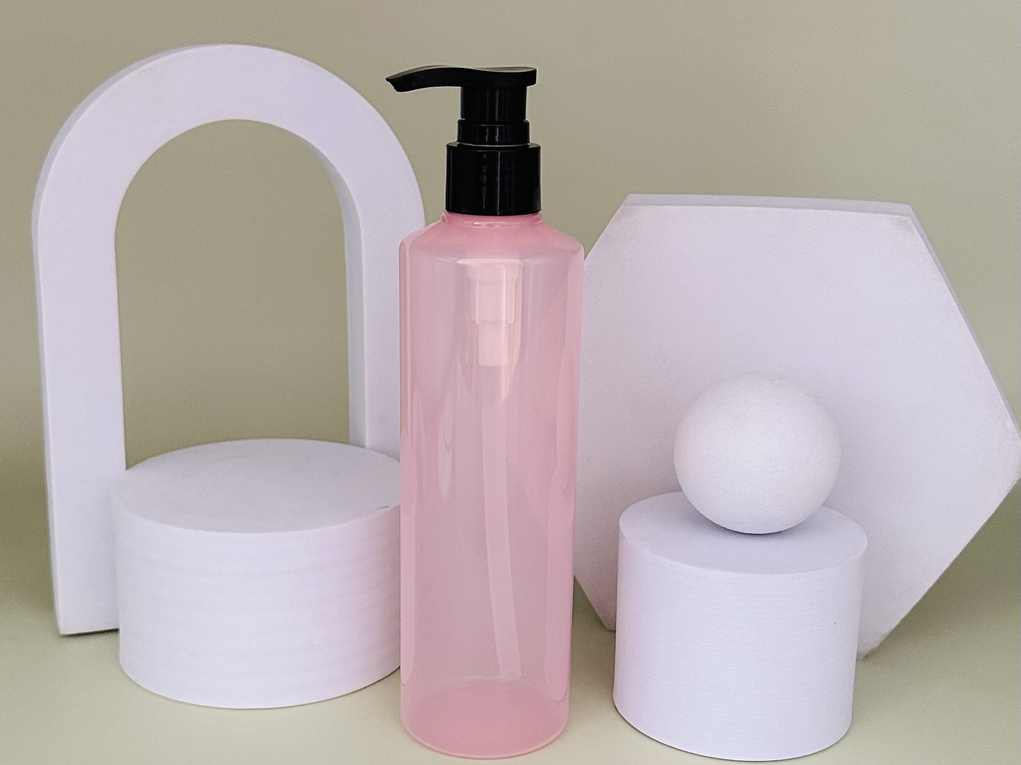Personal Care Industrial Popular Pink PET Bottle Plastic Shampoo Bottle for Hair Conditioner