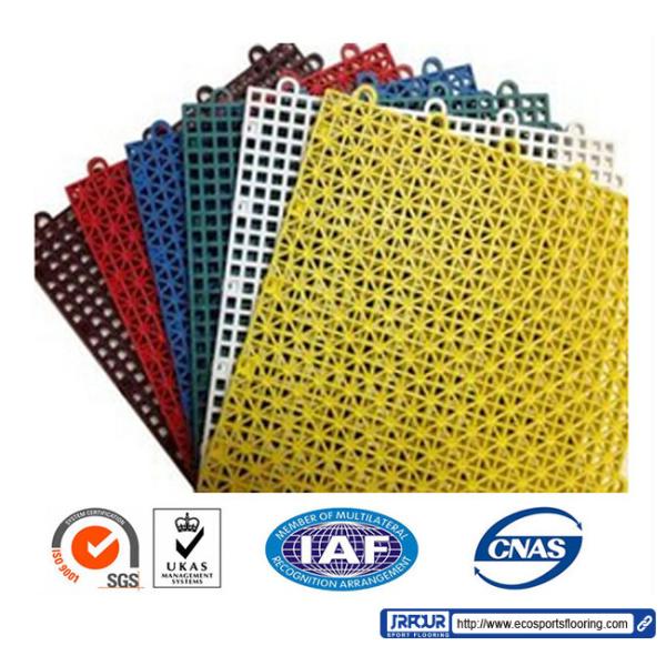 Recycled Indoor Sports Flooring Antimicrobial Pp Interlocking Tiles