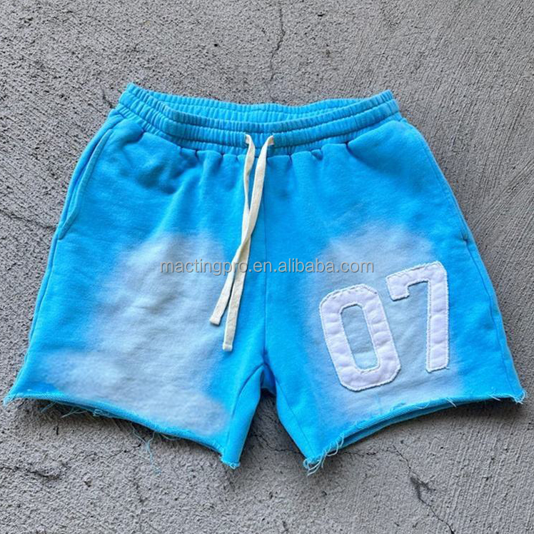 Raw Hem Acid Wash Faded Plain Fleece Joggers Shorts The Ultimate Streetwear Essential